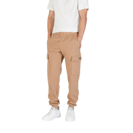 EA7 Emporio Armani Beige Cotton Joggers for Men