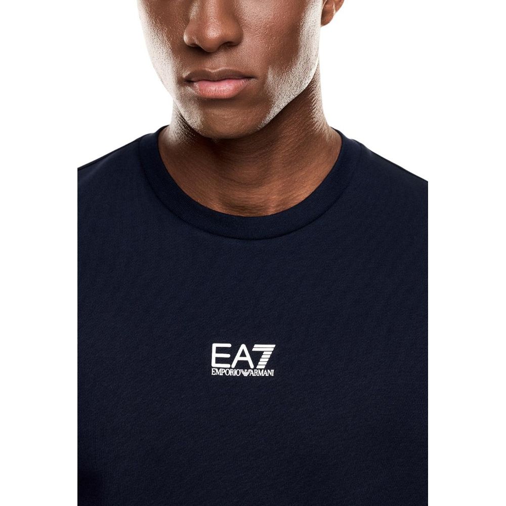EA7 Emporio Armani Blue Cotton Sweatshirt for Men