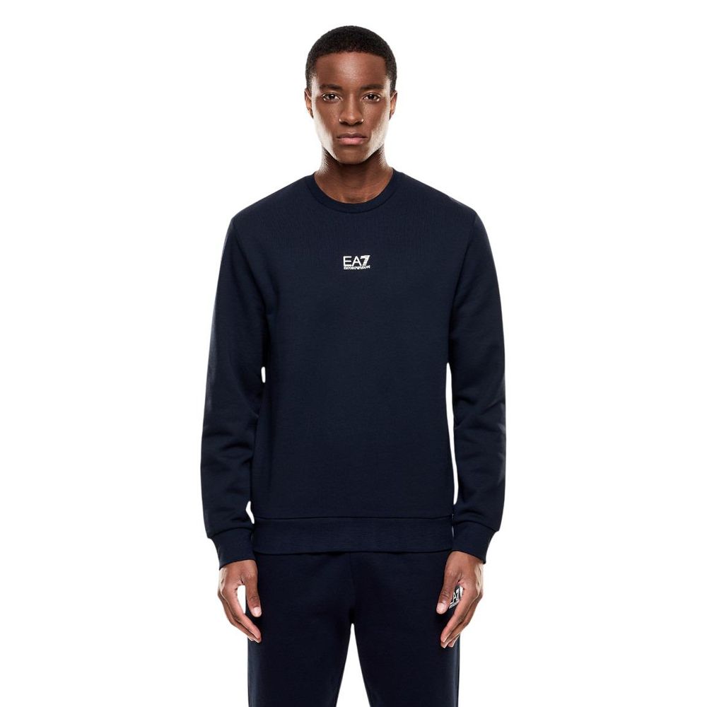 EA7 Emporio Armani Blue Cotton Sweatshirt for Men