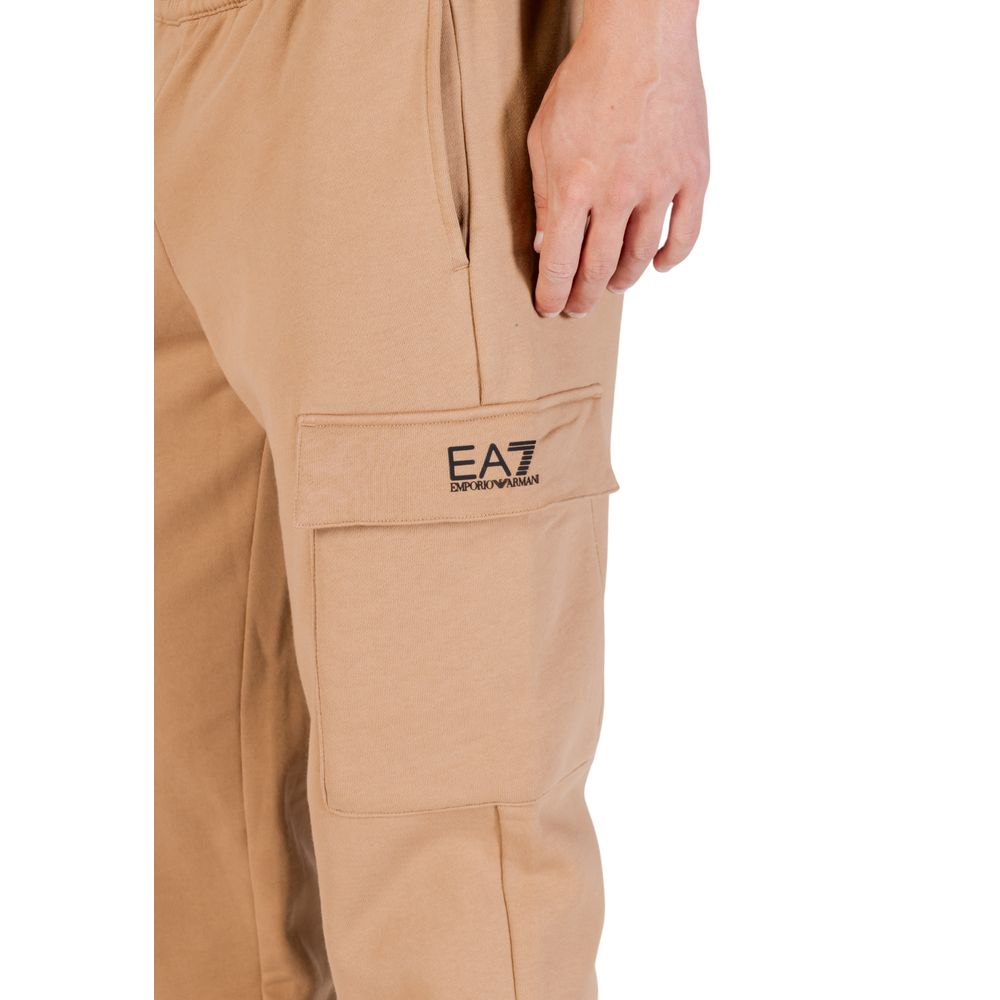 EA7 Emporio Armani Beige Katoenen Joggingbroek