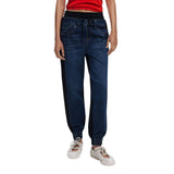 Desigual DENIM_KIMY Blue Cotton Joggers for Women