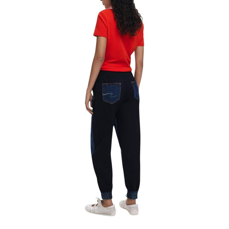 Desigual DENIM_KIMY Blue Cotton Joggers for Women