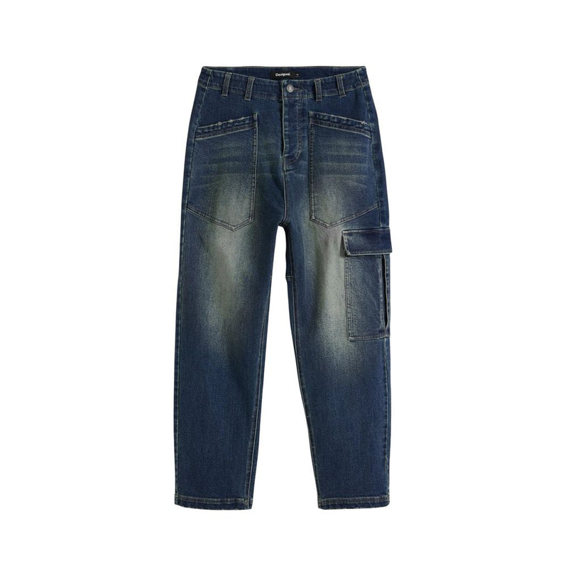 Desigual Blue Cotton Boyfriend Jeans - DENIM_PARKER 25WWDD06