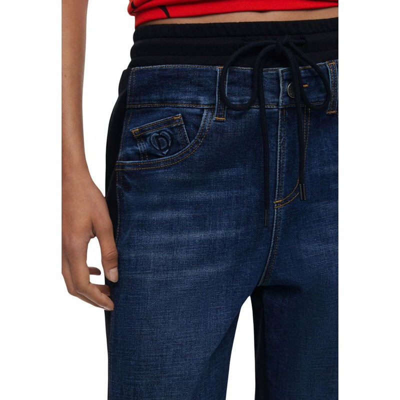 Desigual DENIM_KIMY Blue Cotton Joggers for Women
