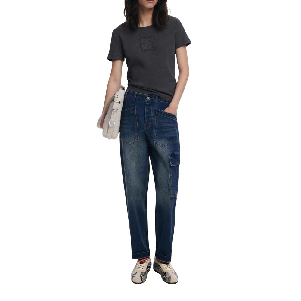 Desigual Blue Cotton Boyfriend Jeans - DENIM_PARKER 25WWDD06