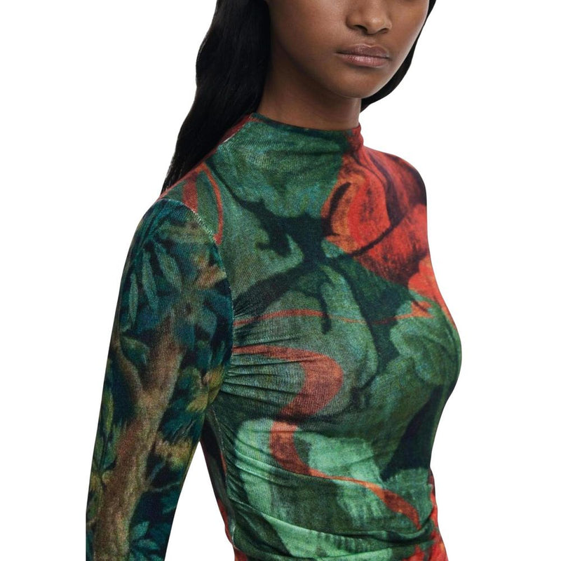 Desigual Bicolor Viscose Long Sleeve T-Shirt - Model 25WWJF48