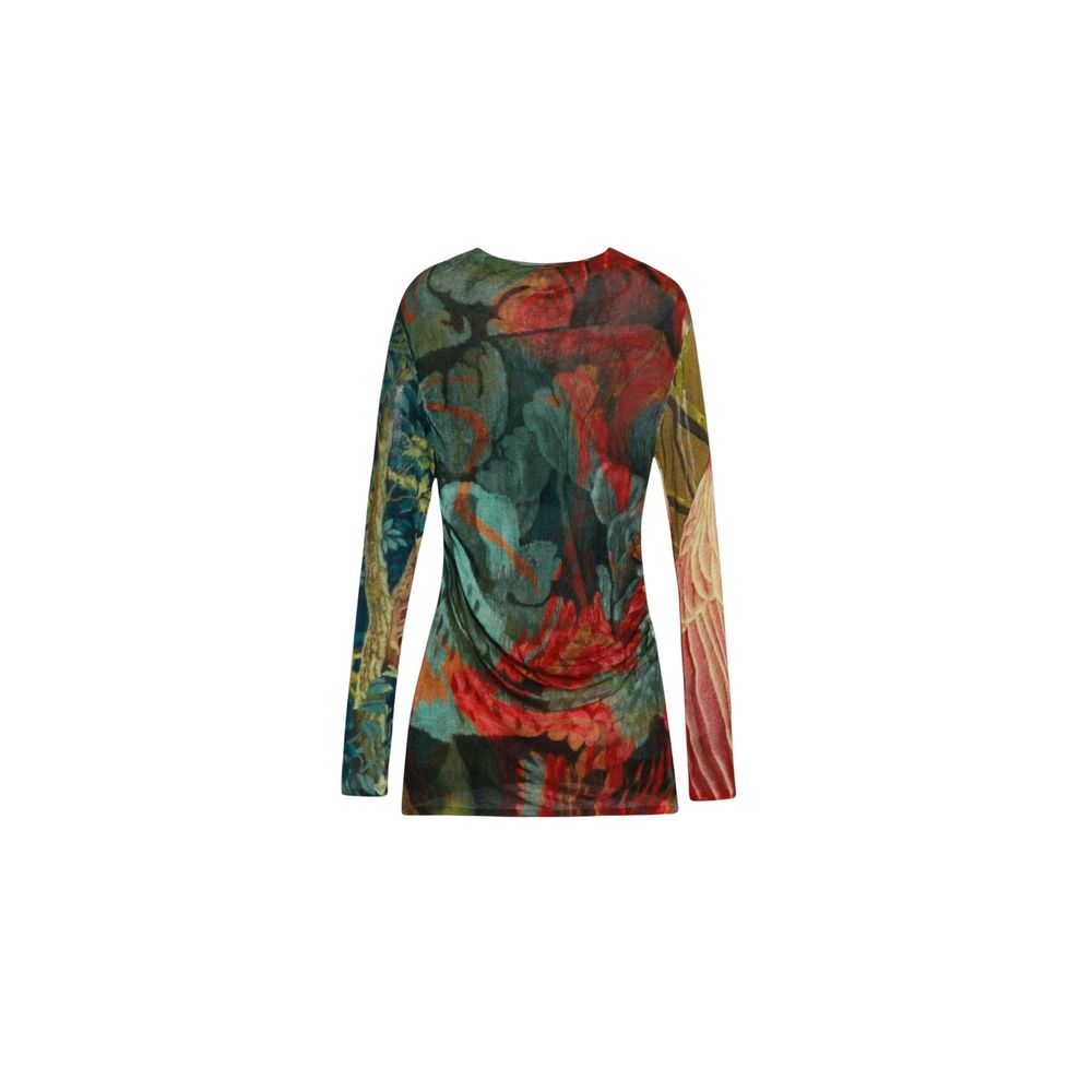 Desigual Bicolor Viscose Long Sleeve T-Shirt - Model 25WWJF48