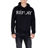 Replay M3104.000.23832 Black Cotton Hoodie for Men