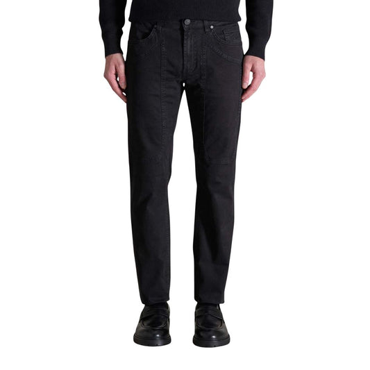 Jeckerson Zwarte Katoenen Skinny Broek