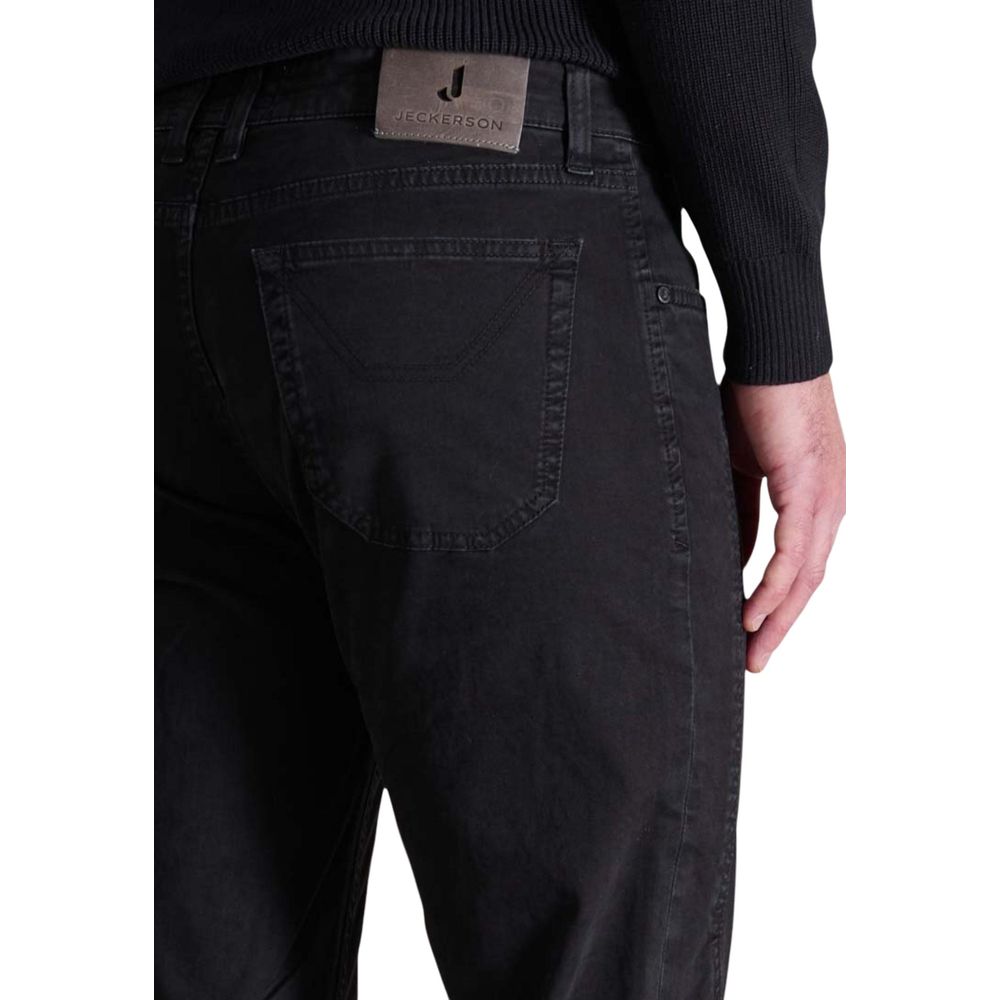 Jeckerson Zwarte Katoenen Skinny Broek