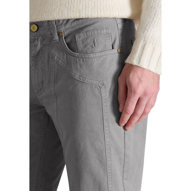 Jeckerson Grijze Katoenen Skinny Broek