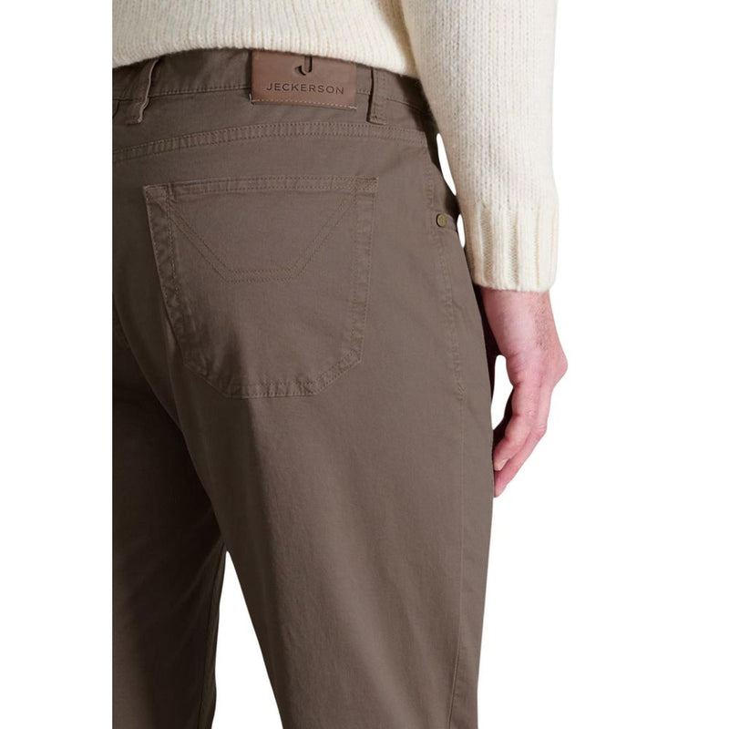 Jeckerson Bruine Katoenen Skinny Broek