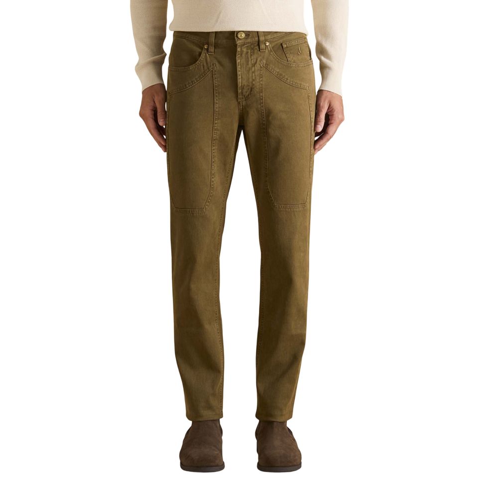 Jeckerson JOHN Brown Cotton Skinny Jeans for Men