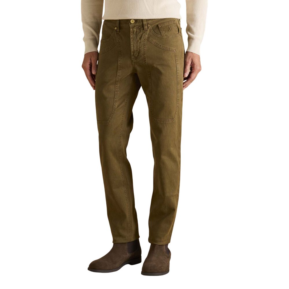 Jeckerson JOHN Brown Cotton Skinny Jeans for Men