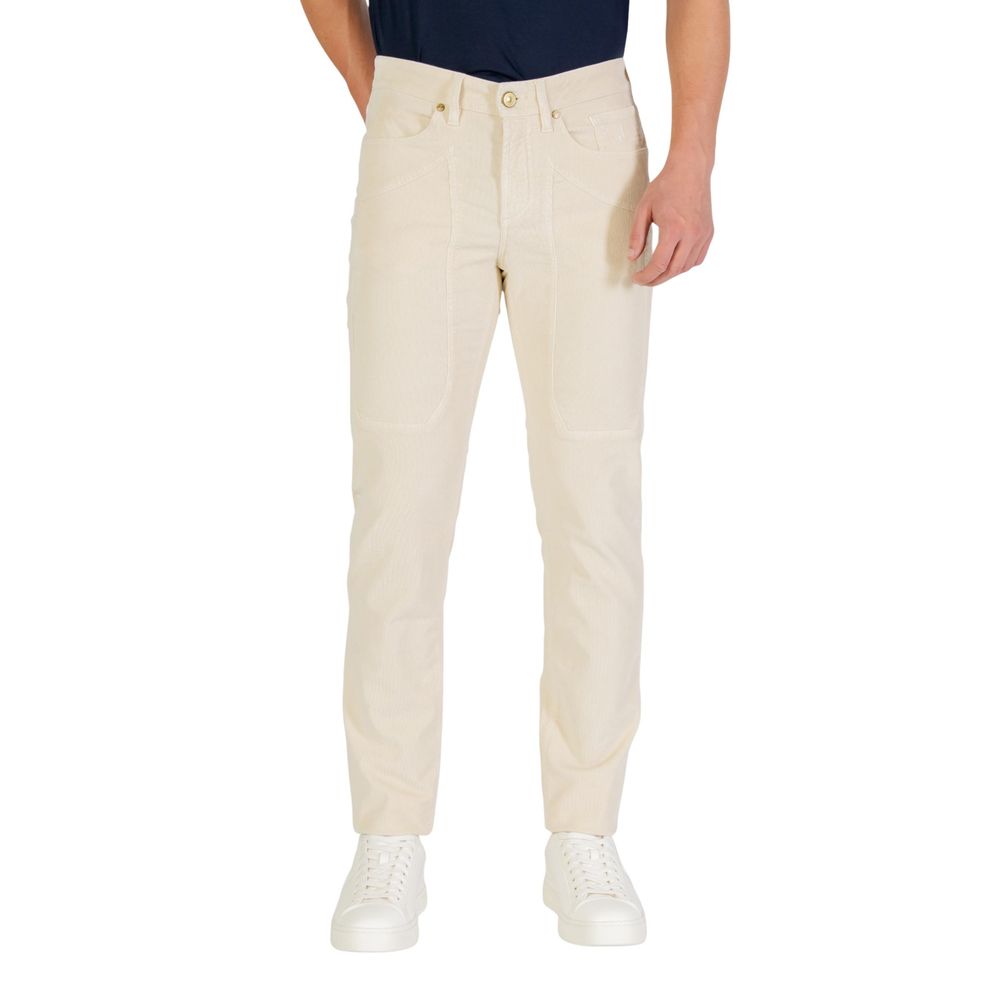 Jeckerson JOHN Cream Cotton Skinny Jeans for Men
