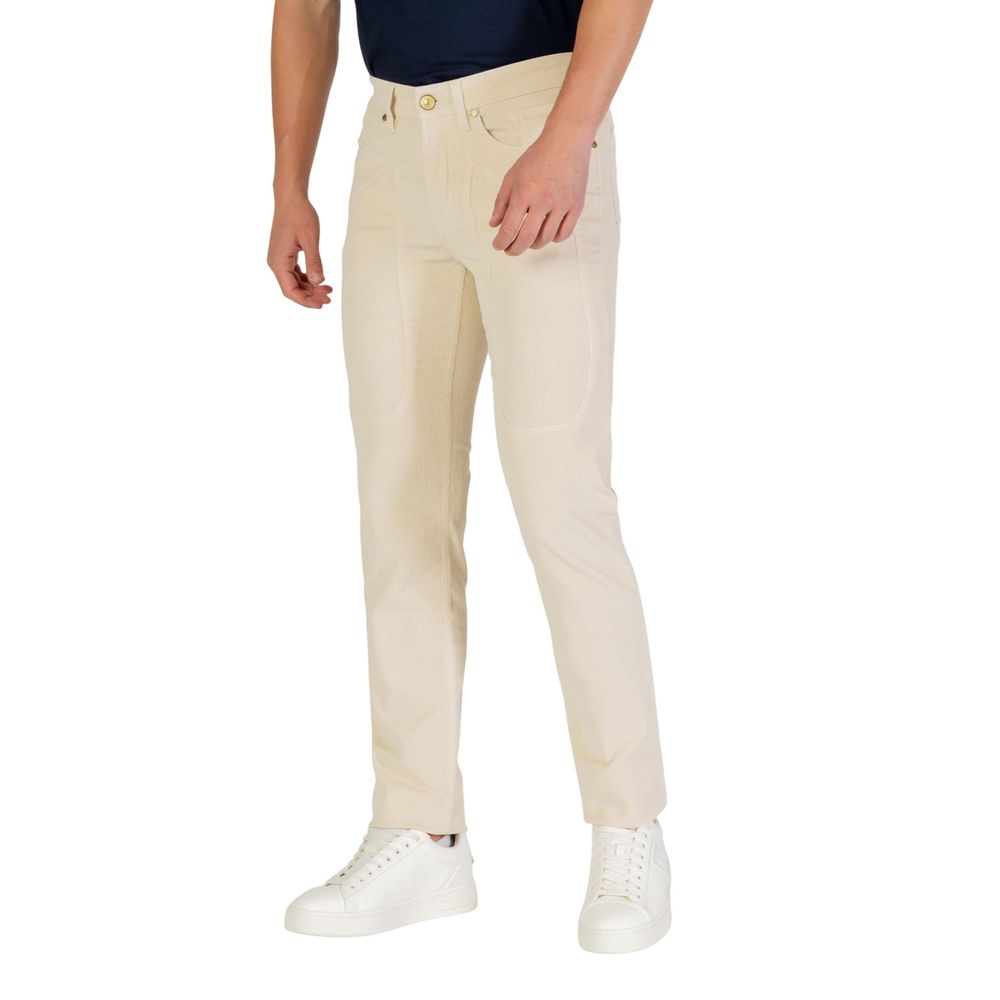 Jeckerson JOHN Cream Cotton Skinny Jeans for Men
