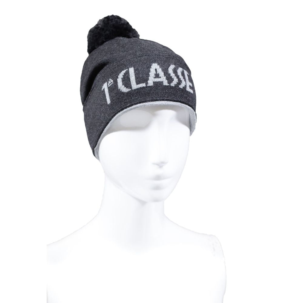 Alviero Martini Prima Classe Gray Wool Cap - Women's Stylish Beanie