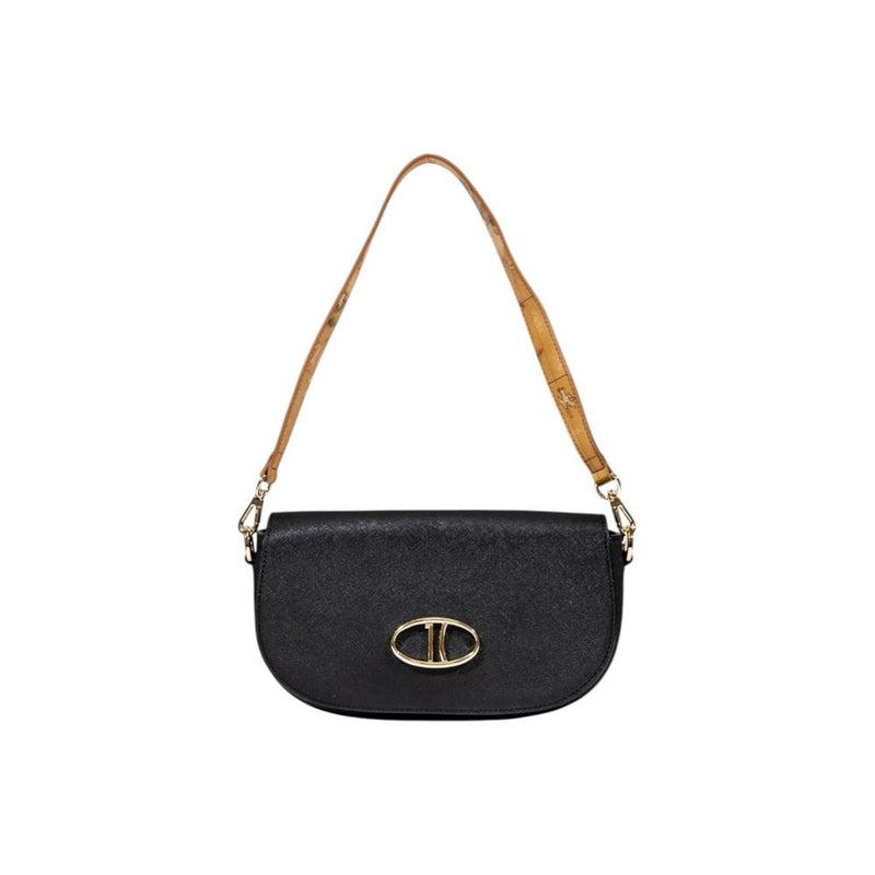 Alviero Martini Prima Classe Black PVC Handbag - Chic & Practical