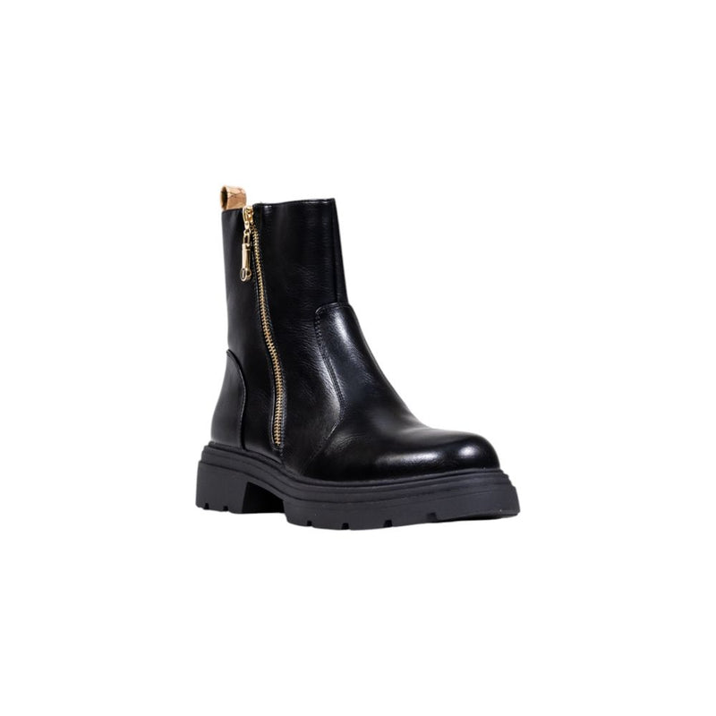Alviero Martini Prima Classe Black Polyurethane Ankle Boots