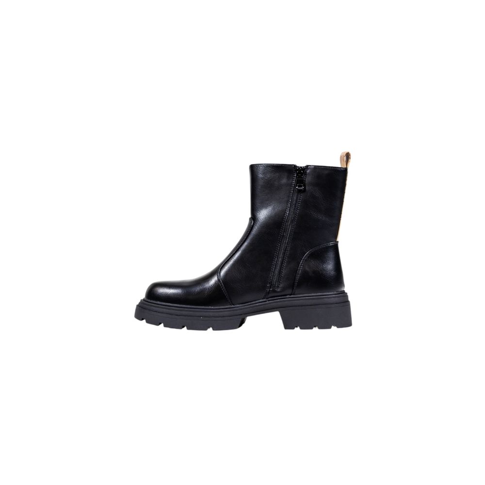 Alviero Martini Prima Classe Black Polyurethane Ankle Boots