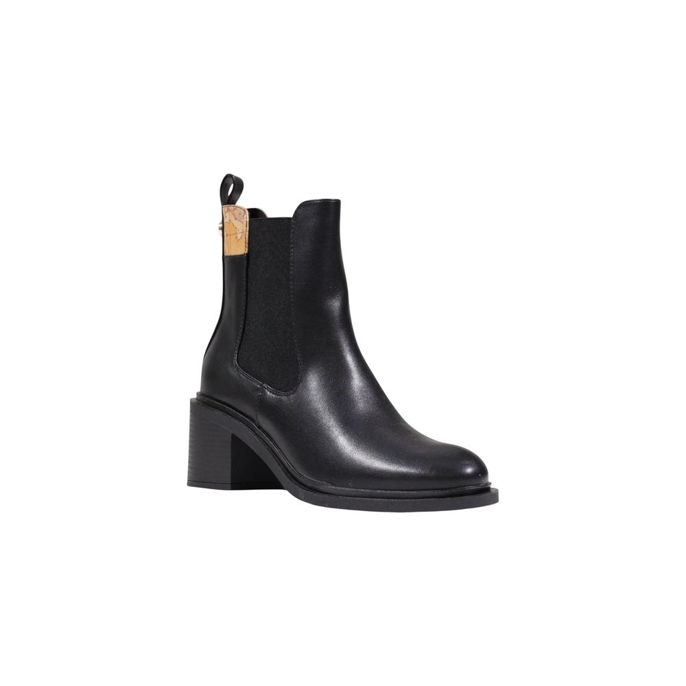 Alviero Martini Prima Classe Black Polyurethane Ankle Boots