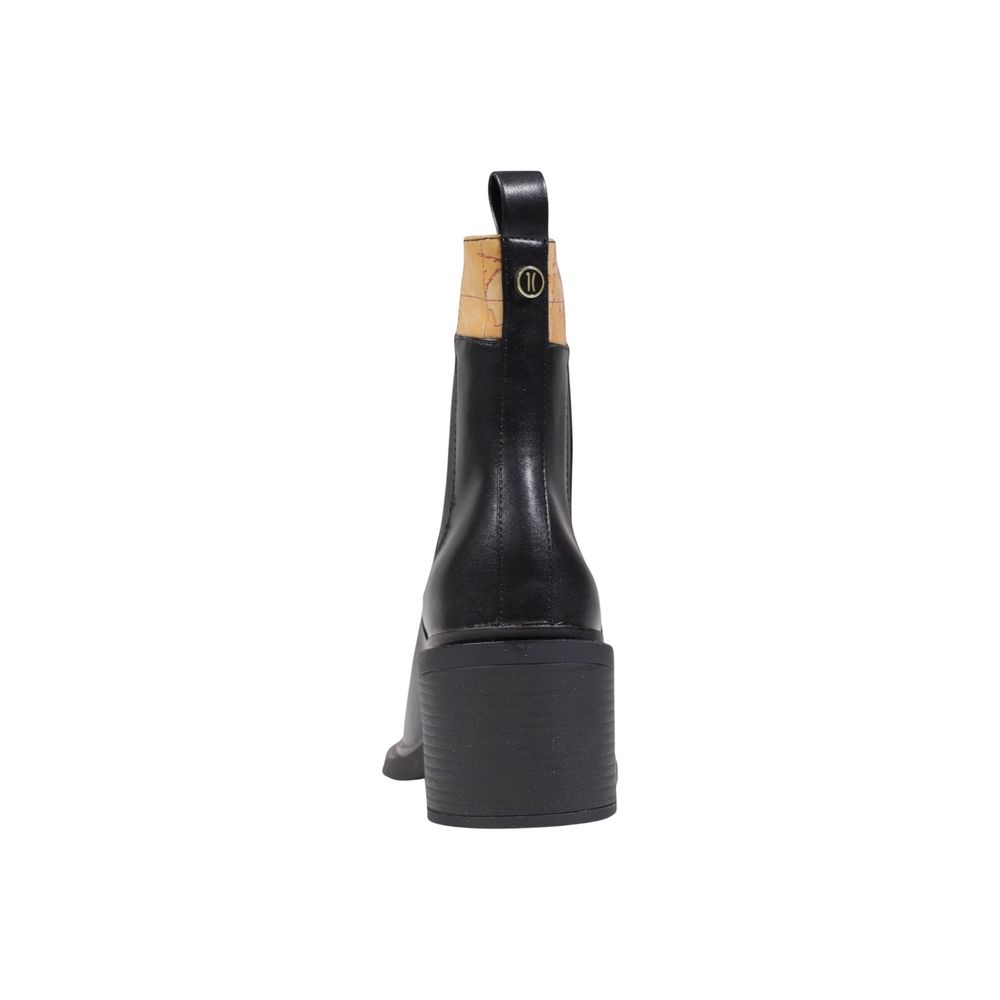 Alviero Martini Prima Classe Black Polyurethane Ankle Boots