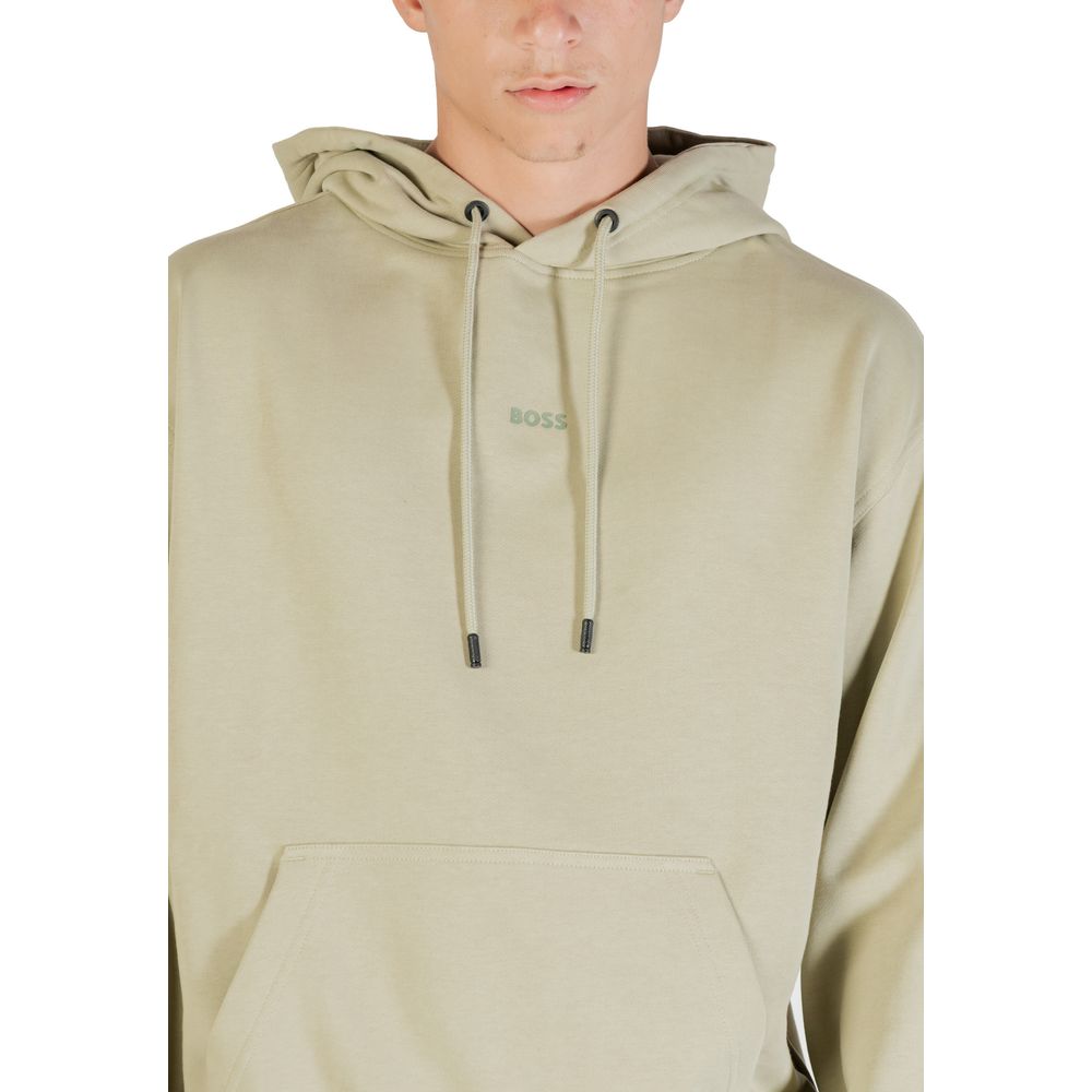 Sweat à capuche en coton Hugo Boss Green