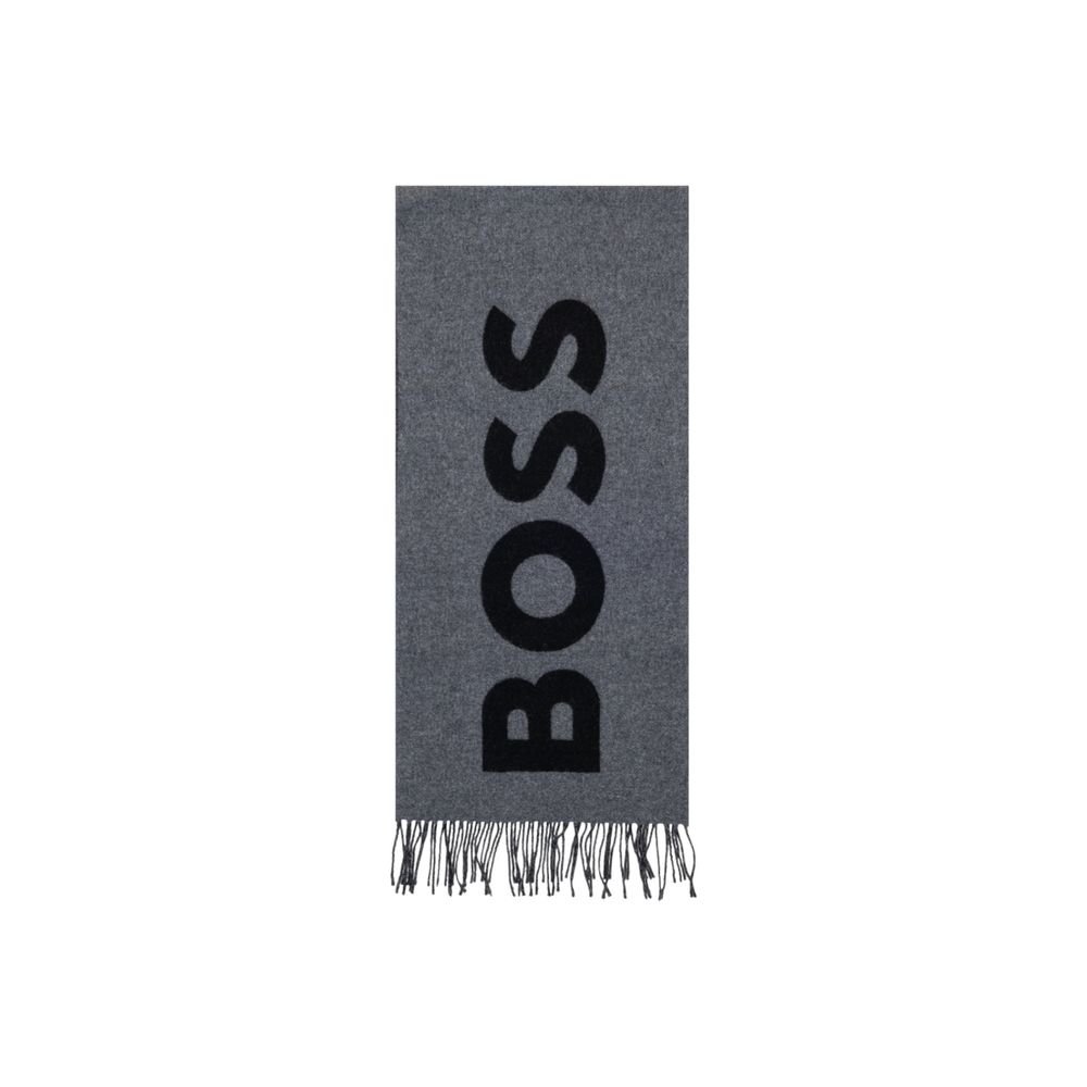 Écharpe en laine grise Hugo Boss