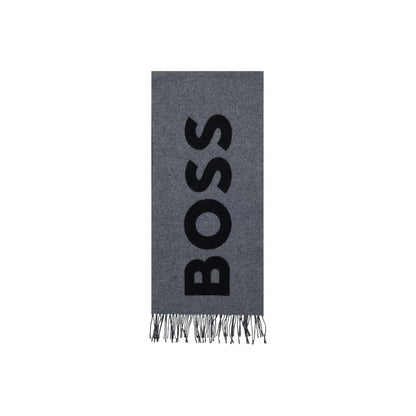 Écharpe en laine grise Hugo Boss