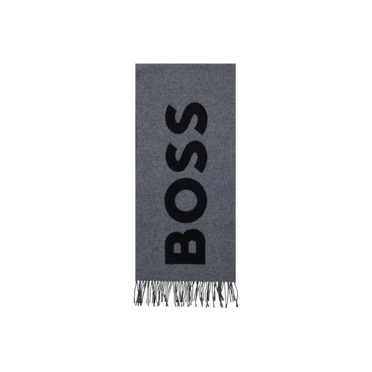 Écharpe en laine grise Hugo Boss