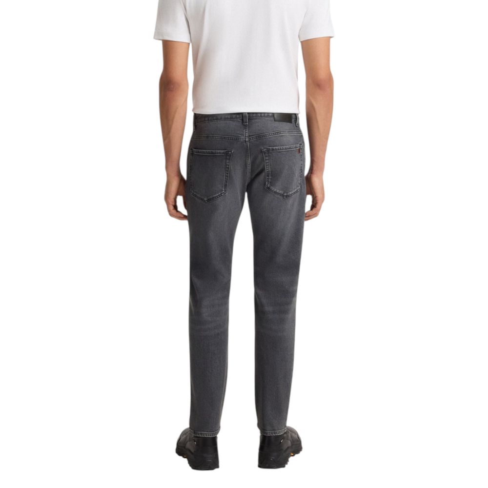 Hugo Boss Jeans gris en coton à coupe décontractée