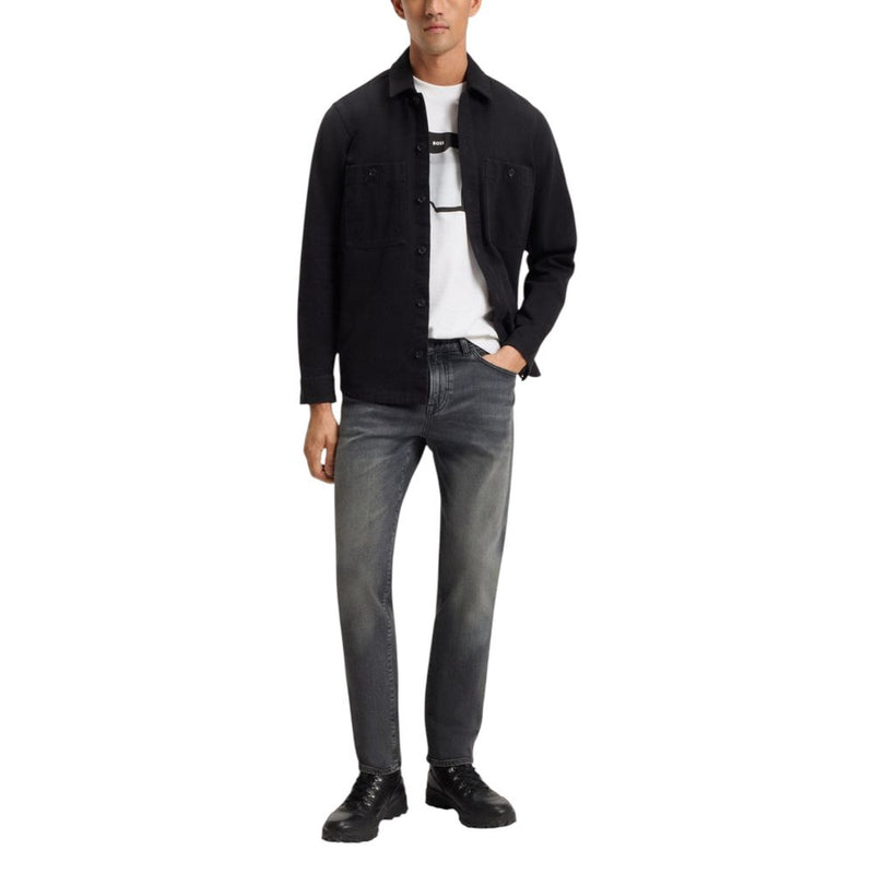 Hugo Boss Grijs Katoenen Relaxte Pasvorm Jeans