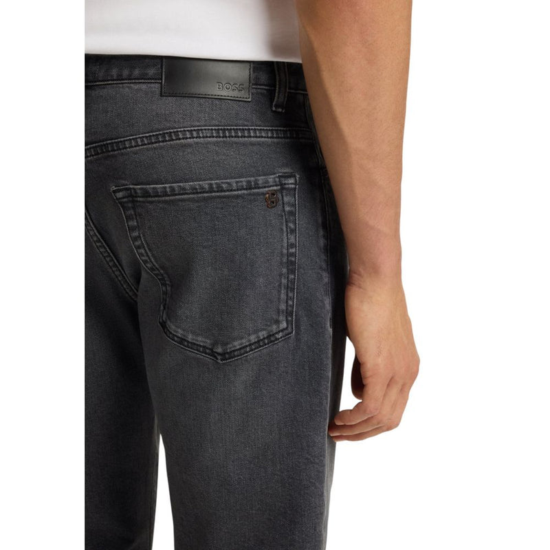 Hugo Boss Grijs Katoenen Relaxte Pasvorm Jeans