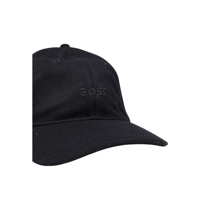 Casquette de baseball en laine noire Hugo Boss