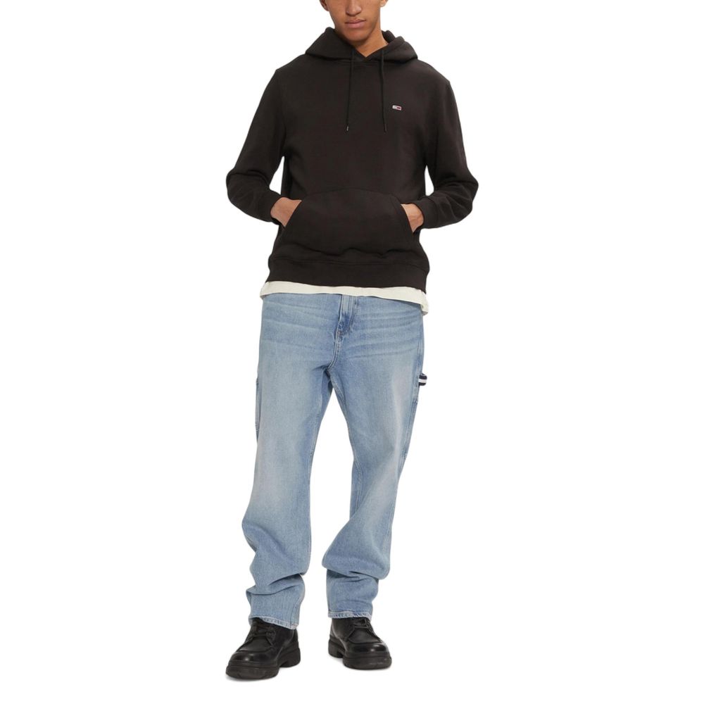 Tommy Hilfiger Jeans Sweat à capuche en coton noir