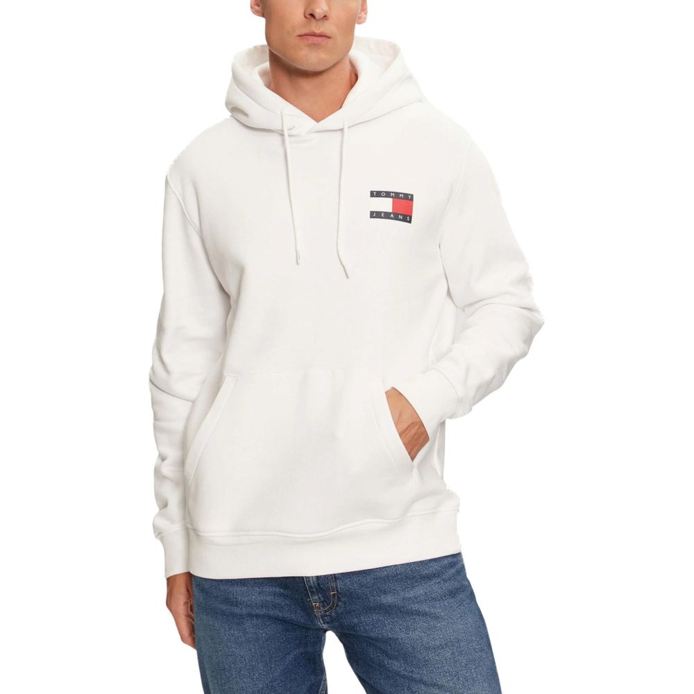 Tommy Hilfiger Jeans Sweat à capuche en coton blanc