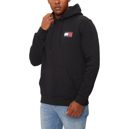 Sweat à capuche en coton noir Tommy Hilfiger Jeans