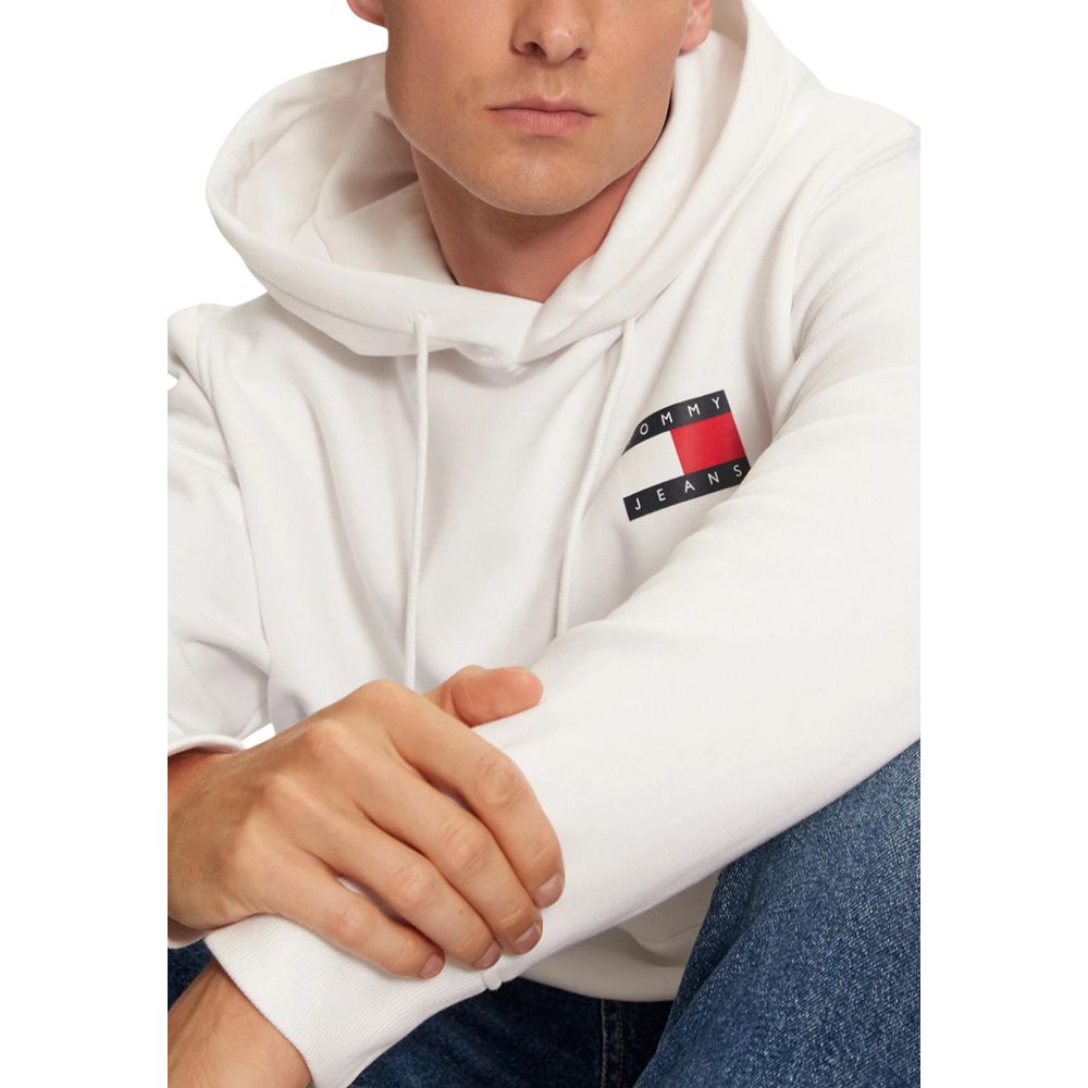 Tommy Hilfiger Jeans Sweat à capuche en coton blanc