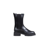 Calvin Klein Jeans Black Leather Chunky High Chelsea Ankle Boots