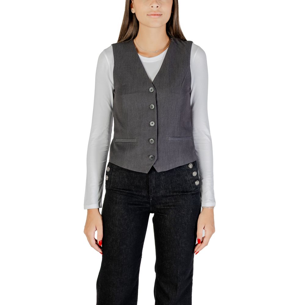 Only ONLIRIS-HATTIE Gray Polyester Waistcoat for Women