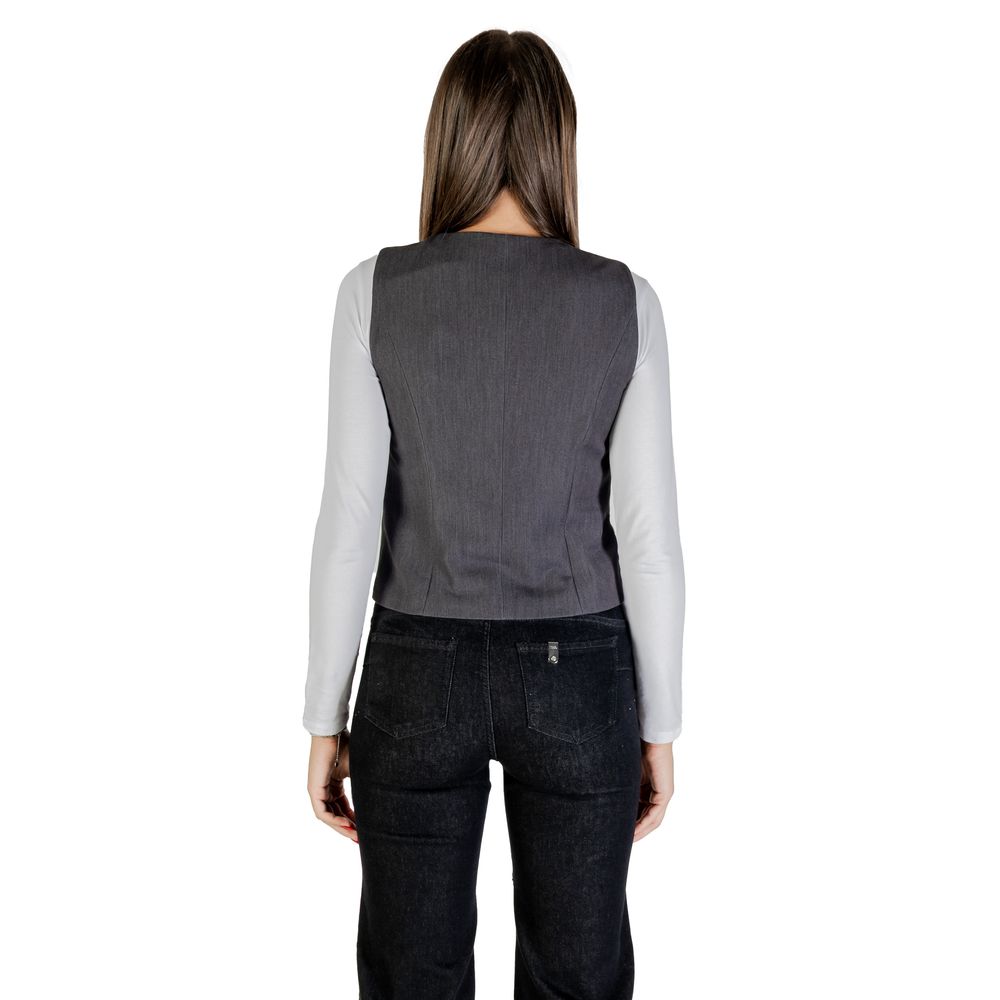 Only ONLIRIS-HATTIE Gray Polyester Waistcoat for Women