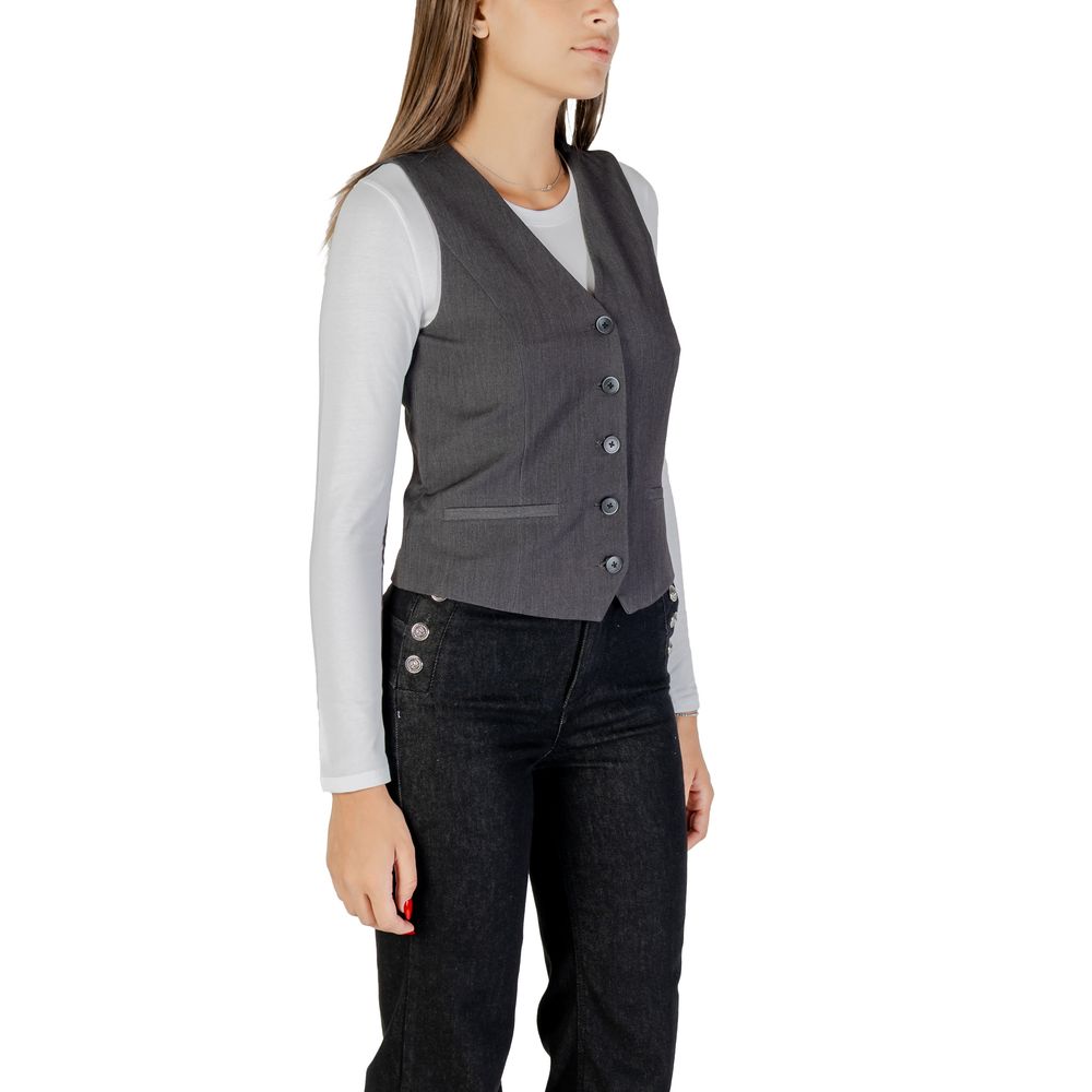 Only ONLIRIS-HATTIE Gray Polyester Waistcoat for Women