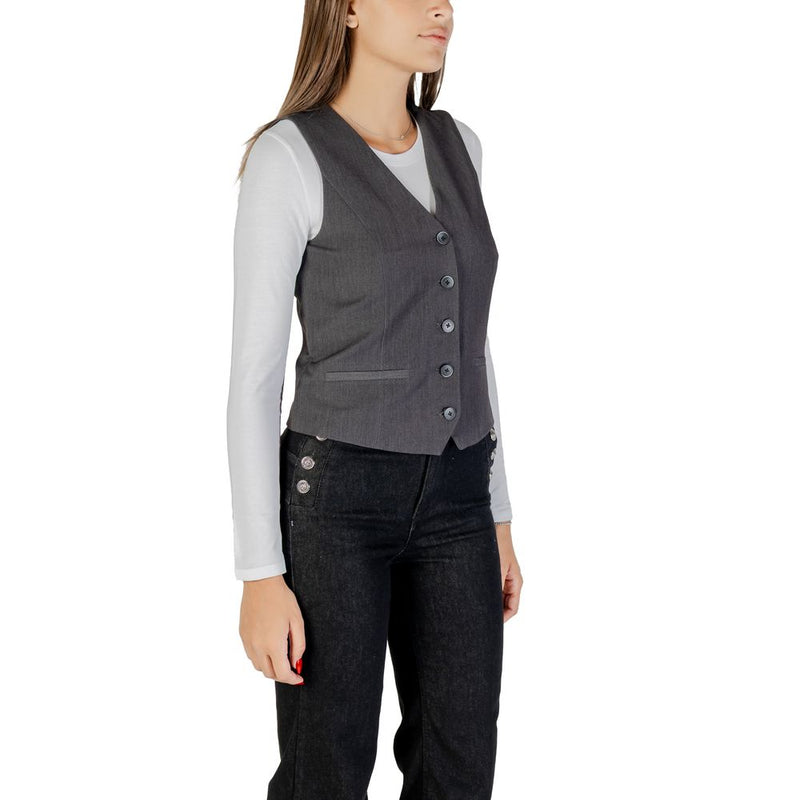 Only ONLIRIS-HATTIE Gray Polyester Waistcoat for Women