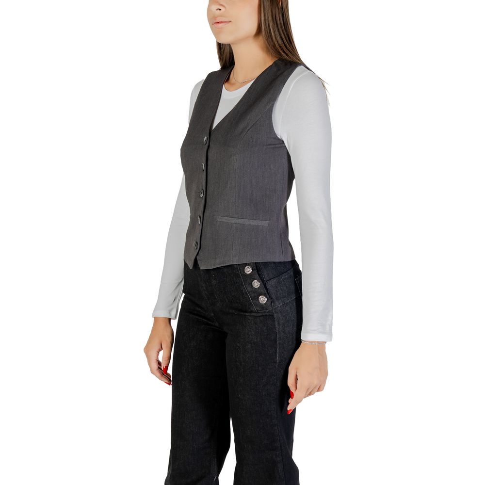 Only ONLIRIS-HATTIE Gray Polyester Waistcoat for Women
