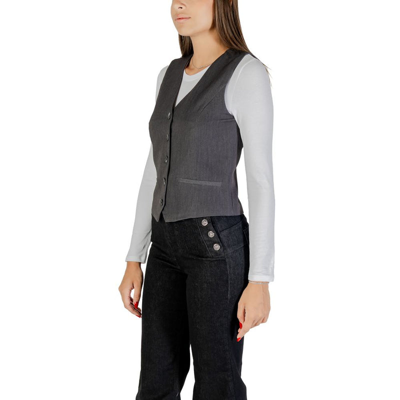 Only ONLIRIS-HATTIE Gray Polyester Waistcoat for Women