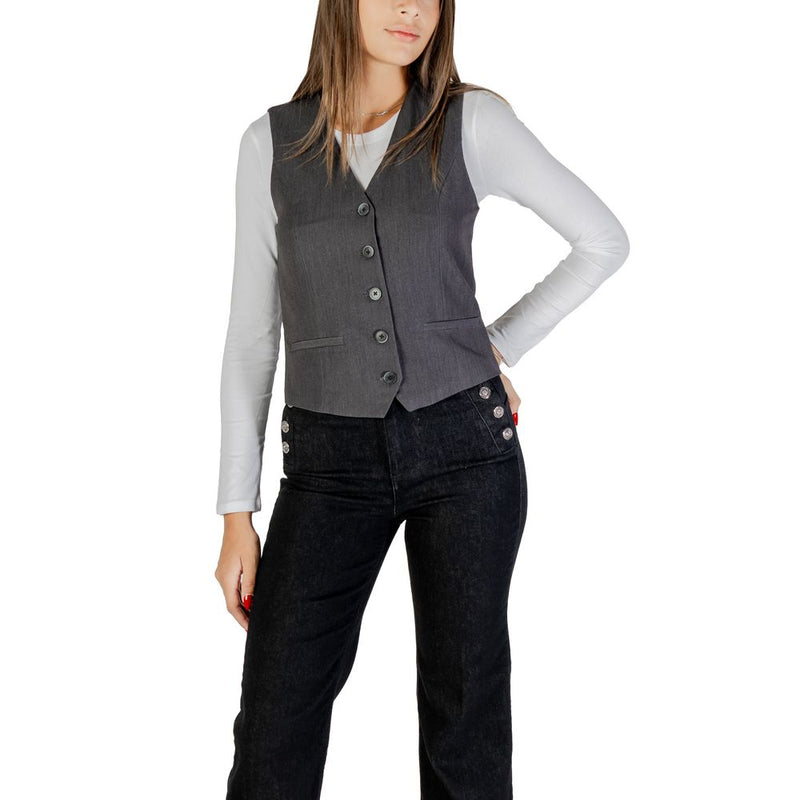 Only ONLIRIS-HATTIE Gray Polyester Waistcoat for Women