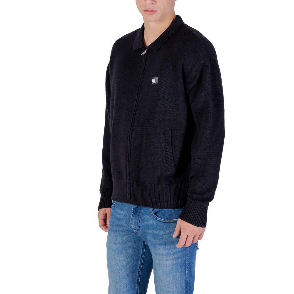 Cardigan Tommy Hilfiger Jeans en coton recyclé noir