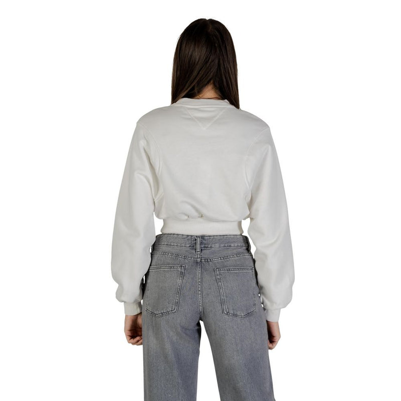 Tommy Hilfiger Jeans Sweatshirt en Coton Recyclé Crème