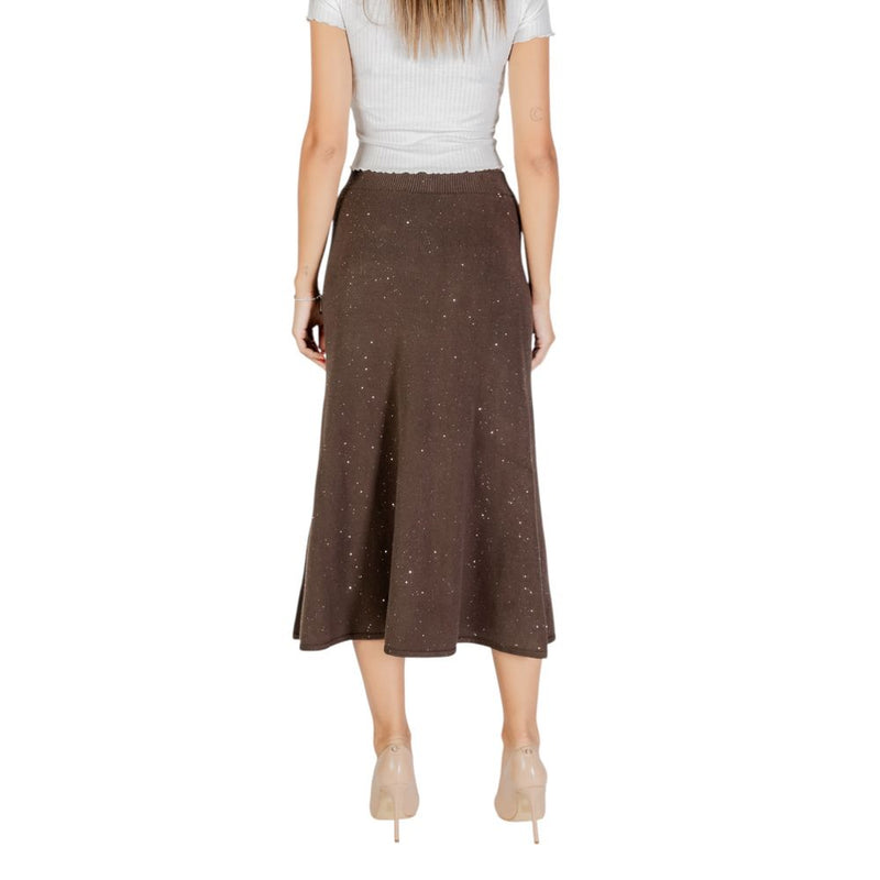 Liu Jo GONNA MAGLIA LONGUET Jupe Longue en Viscose Marron