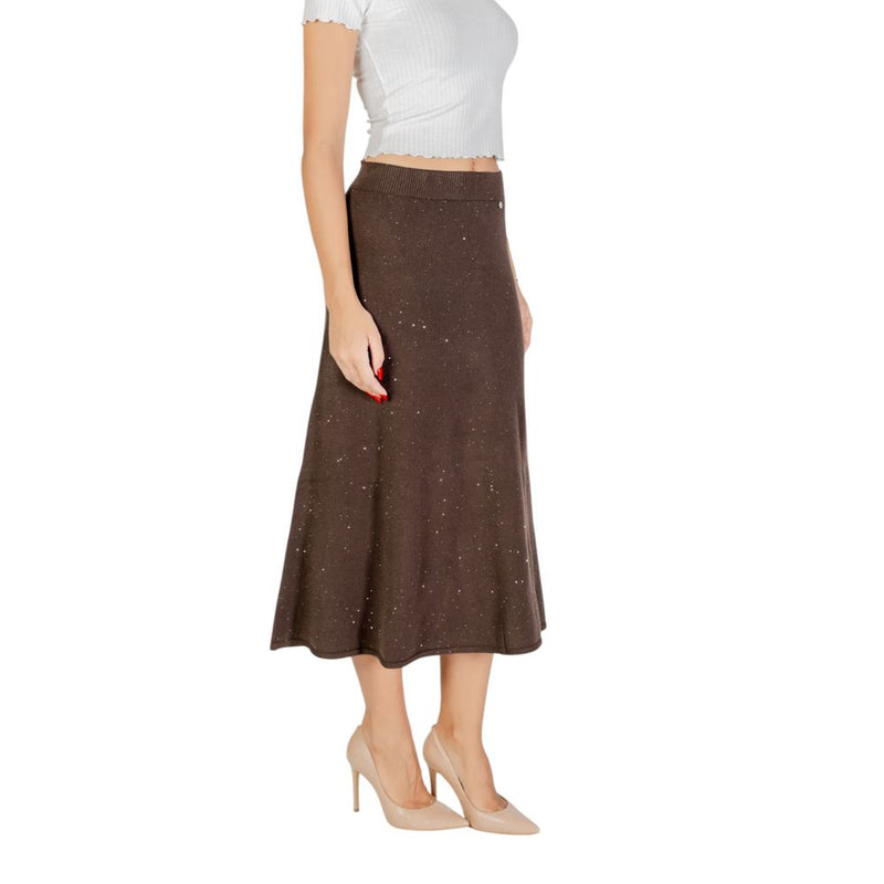 Liu Jo GONNA MAGLIA LONGUET Jupe Longue en Viscose Marron